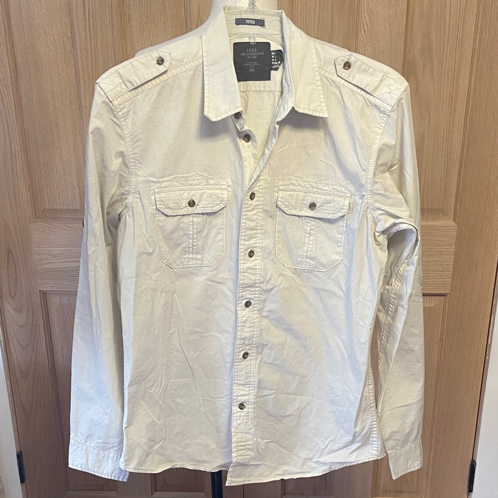 H&M Light Cream Fitted Shirt